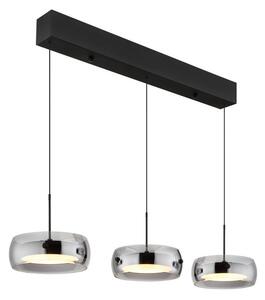 Závesné svietidlo LED 3000K čierna, dymová IP20 GLOBO lighting LIVION 16058-3