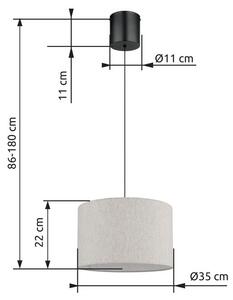 Závesné svietidlo LED 3000K čierny chróm, krémová IP20 GLOBO lighting THEA 31540108