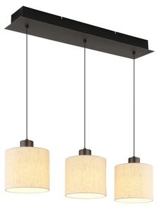 Závesné svietidlo LED 3000K čierny chróm, krémová IP20 GLOBO lighting THEA 31540308