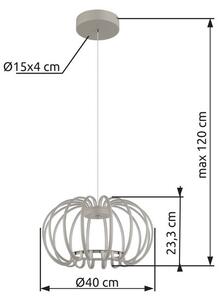 Závesné svietidlo LED 3000K piesková IP20 GLOBO lighting RIBBON 15946S