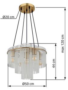 Závesné svietidlo 5x E27 zlatá, opálová IP20 GLOBO lighting GORLEY 15698H1M