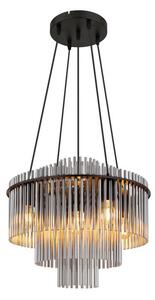 Závesné svietidlo 5x E27 čierna, dymová IP20 GLOBO lighting GORLEY 15698H1