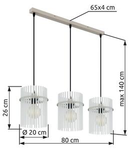 Závesné svietidlo 3x E27 piesková IP20 GLOBO lighting GORLEY 15698-3HB