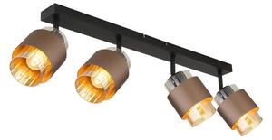 Stropné bodové svietidlo / spot 4x E27 čierna matná, jantárová IP20 GLOBO lighting MILLEY 15560-4C
