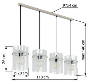 Závesné svietidlo 4x E27 piesková IP20 GLOBO lighting GORLEY 15698-4HB