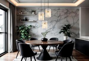 Závesné svietidlo 3x E27 piesková IP20 GLOBO lighting GORLEY 15698-3HRB