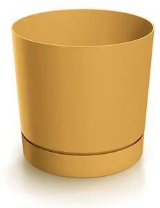 Prosperplast plastový kvetináč Tubo P mustard Ø 12 cm
