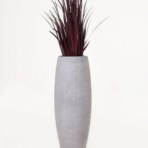 Kvetináč MAGNUM, sklolaminát, výška 80 cm, betón design, sivý