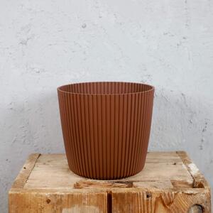 Prosperplast plastový kvetináč Milly round rustic brick Ø 17 cm
