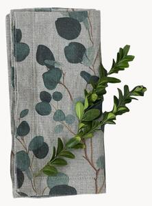 Ručne vyrobené ľanové obrúsky Eucalyptus, 2 ks