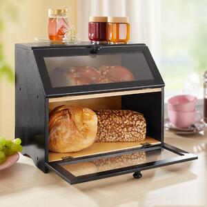 Die moderne Hausfrau Dvojposchodový zásobník na chlieb, čierny