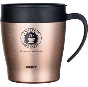 Banquet Termohrnček cestovný TAZZA 330 ml, hnedá