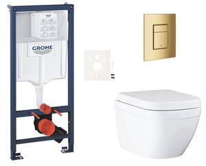 Závesný WC set do ľahkých stien / predstenová montáž GROHE Euro Ceramic SIKOGRSEUSCGL0