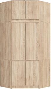 Ak furniture Rohová šatníková skriňa CLP 100 cm 6D dub sonoma