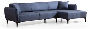 Hanah Home Rohová sedacia súprava Belissimo 270 cm modrá pravá
