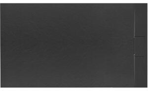 Rea Bazalt, SMC obdĺžniková sprchová vanička 120x80 cm, čierna, REA-K3305