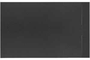 Rea Bazalt, SMC obdĺžniková sprchová vanička 100x80 cm, čierna, REA-K3304