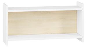 Detská nástenná polica BUBO 35x72 cm biela/svetlý buk