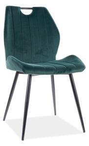 Jedálenská čalúnená zelená stolička N-964
