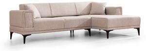 Hanah Home Rohová sedacia súprava Horizon 250 cm svetlohnedá pravá