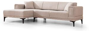 Hanah Home Rohová sedacia súprava Horizon 250 cm svetlohnedá ľavá