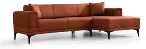 Hanah Home Rohová sedacia súprava Horizon 250 cm tehlová pravá