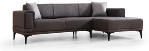 Hanah Home Rohová sedacia súprava Horizon 250 cm tmavosivá pravá