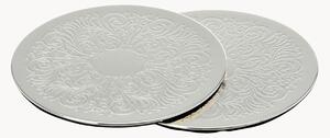 Postriebrené podložky pod poháre Luxe, 2 ks