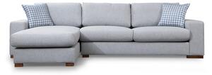 Hanah Home Rohová sedacia súprava Loop 290 cm sivá ľavá