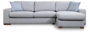 Hanah Home Rohová sedacia súprava Loop 290 cm sivá pravá