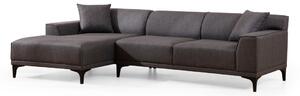 Hanah Home Rohová sedacia súprava Petra 250 cm antracitová ľavá
