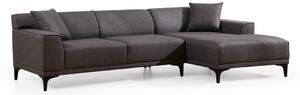 Hanah Home Rohová sedacia súprava Petra 250 cm antracitová pravá