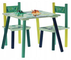 Aga Detský stôl + stolička Dinosaurus