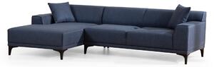 Hanah Home Rohová sedacia súprava Petra 250 cm modrá ľavá