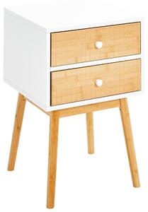 NOČNÝ STOLÍK, borovica, prírodná farba, biela, 40/61,5/40 cm Xora - Online Only spálne, Online Only