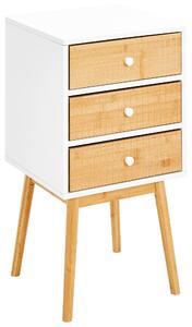 NOČNÝ STOLÍK, borovica, prírodná farba, biela, 40/76/40 cm Xora - Online Only spálne, Online Only