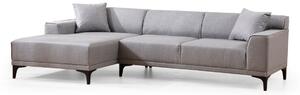 Hanah Home Rohová sedacia súprava Petra 250 cm svetlosivá ľavá