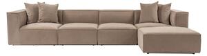 Hanah Home Rohová sedacia súprava Sora 430 cm cappucino pravá