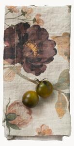 Ľanové obrúsky Vintage Roses, 2 ks