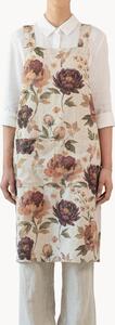 Ľanová zástera's prekríženými ramienkami Vintage Roses