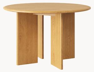 Okrúhly jedálenský stôl z dubového dreva Charlotte, Ø 120 cm