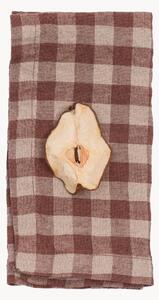 Ľanové obrúsky Chocolate Gingham, 2 ks