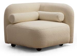 Hanah Home Rohové kreslo Victoria bouclé krémové