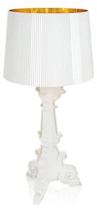 Kartell Bourgie stolová LED lampa E14, biela/zlatá