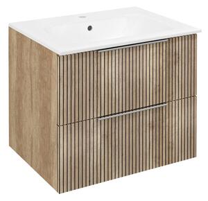 Sapho Sapho, CIRASA STRIP umývadlová skrinka 59,2x52x46cm, dub Alabama, CR611-2322