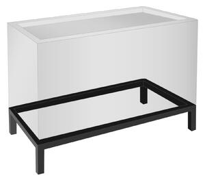 Rám pod kvetináč BASE, práškovaná oceľ, 40x80x10 cm, čierna