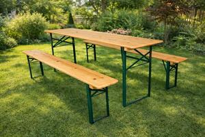 Pivný set PREMIUM 200x50cm - masív borovice - stôl + lavice