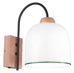 Kolarz A1352.61.G - Nástenná lampa NONNA 1xE27/60W/230V dub/biela/zelená