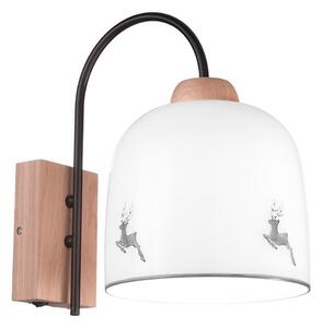 Kolarz A1352.61.Gr.100- Nástenná lampa NONNA 1xE27/60W/230V jelene dub/biela/šedá