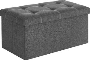 Taburet s vekom OTTOMAN 76x38x38 cm tmavosivý